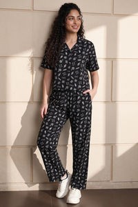Zivame Harry Potter Knit Cotton Loungewear Set - Black Beauty — thumbnail 1